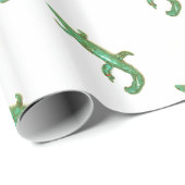 緑のトカゲの紙 ラッピングペーパー (ロールコーナー)