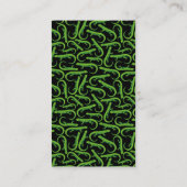 緑のトカゲ垂直 名刺 (裏面)