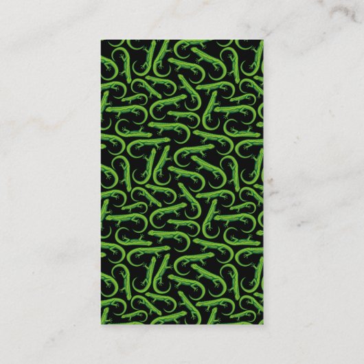緑のトカゲ垂直 名刺 (裏面)