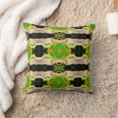 緑のトカゲ模様の抽象芸術無地 クッション (ブランケット)