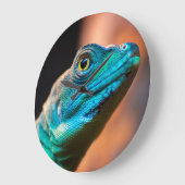 緑のトカゲ ラージ壁時計 (傾斜)