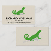 緑のトカゲ 名刺 (正面/裏面)