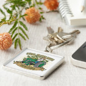 緑のトラクターが付いているまだ演劇 キーホルダー (側面)