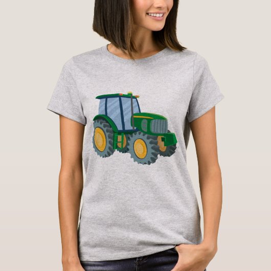 緑のトラクターのTシャツ Tシャツ (正面)