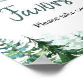 緑のトラックのウッドランド動物の好意のサイン ポスター (角)