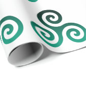 緑のトリスケレ記号 ラッピングペーパー (ロールコーナー)