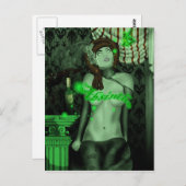 緑のトリップハガキ ポストカード (正面/裏面)