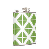 緑のトレンディー三角形パターン フラスク (右)