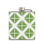 緑のトレンディー三角形パターン フラスク (裏面)