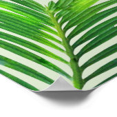 緑のトロピカルおもしろいランドリールームサイン ポスター (角)