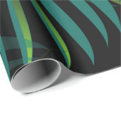 緑のトロピカルパーム葉。シームレスパターングラフ ラッピングペーパー (ロールコーナー)