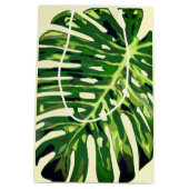 緑のトロピカルリーフ ギフトバッグ (裏面)