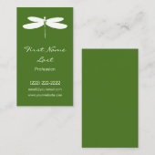 緑のトンボの名刺|のドラゴンのはえのロゴ 名刺 (正面/裏面)