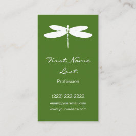 緑のトンボの名刺|のドラゴンのはえのロゴ 名刺