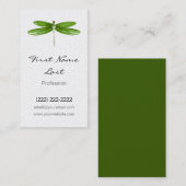 緑のトンボの名刺|のドラゴンのはえカード 名刺 (正面/裏面)