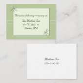 緑のトンボ 結婚式の付属カード エンクロージャーカード (正面/裏面)