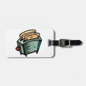 緑のトースター荷物タグ ラゲッジタグ (正面横)