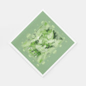 緑のトーンでケルト平和文字で鳩 スタンダードランチョンナプキン (角)