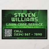 緑のトーンの草のインスパイア刈り チラシ (正面)