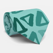 緑のトーン三角形 ネクタイ (ロール)