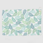 緑のトーン熱帯のプラムの離れパターン敷物 ゴルフタオル (横)