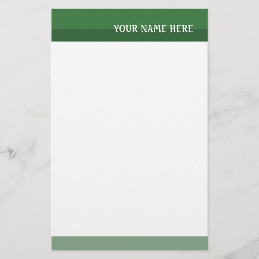 緑のトーン 便箋 (正面)
