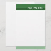 緑のトーン 便箋 (正面/裏面)