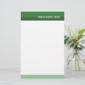 緑のトーン 便箋 (スタンド正面)