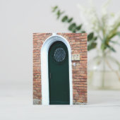 緑のドアのはがき ポストカード (スタンド正面)