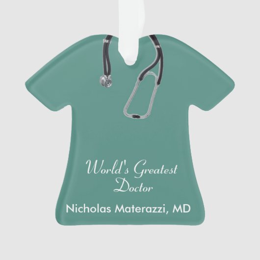 緑のドクタースクラブスのクリスマス装飾品 オーナメント (正面)