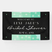 緑のドットとスポットのパーティーバナー 横断幕 (横)