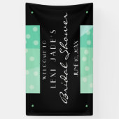 緑のドットとスポットのパーティーバナー 横断幕 (縦)