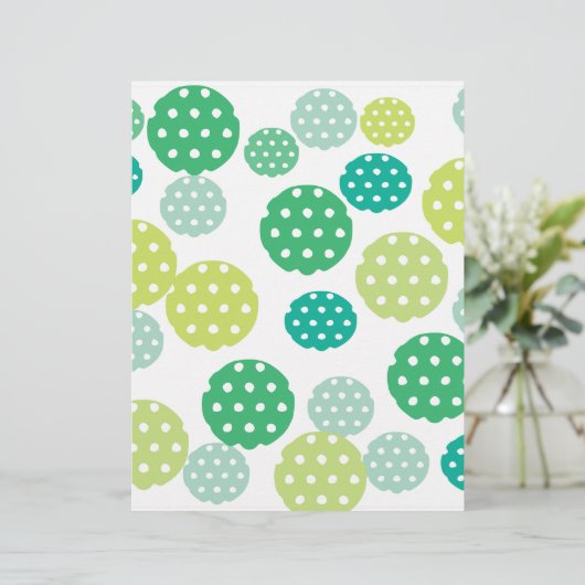 緑のドット円形紙 (スタンド正面)