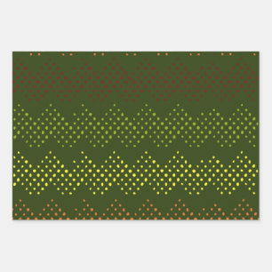 緑のドット紙 ラッピングペーパーシート