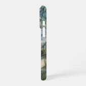 緑のドラゴンフェイクステンドグラス iPhoneケース (左側面)