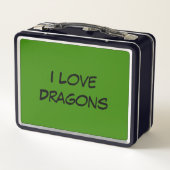 緑のドラゴンブラウンアイズスターズ メタルランチボックス (裏面)