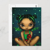 「緑のドラゴンリング」はがき ポストカード (正面/裏面)