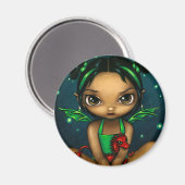 「緑のドラゴンリング」マグネット マグネット (正面/裏面)