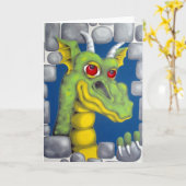 緑のドラゴン カード (黄色い花)