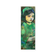 緑のドレスの少女ブックマーク