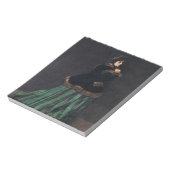 緑のドレスを着たモネ女性 ノートパッド (回転)