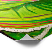 緑のドレスを着た女性 ポスター (角)