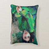 緑のドレスを着た少女 アクセントクッション (裏面(縦))