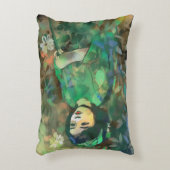 緑のドレスを着た少女 アクセントクッション (正面(垂直))