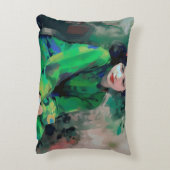 緑のドレスを着た少女 アクセントクッション (裏面(縦))