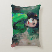 緑のドレスを着た少女 アクセントクッション (正面(垂直))