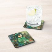 緑のドレスを着た少女 コースター (右側)