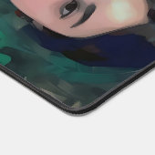 緑のドレスを着た少女 デスクマット (コーナー)