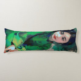 緑のドレスを着た少女 ボディピロー