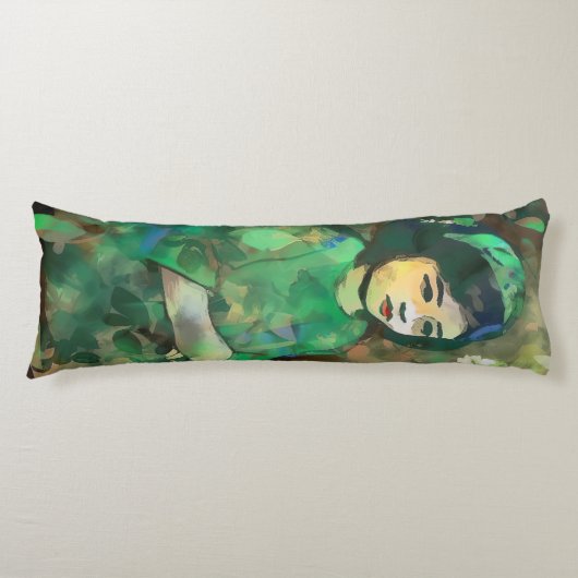 緑のドレスを着た少女 ボディピロー (正面)